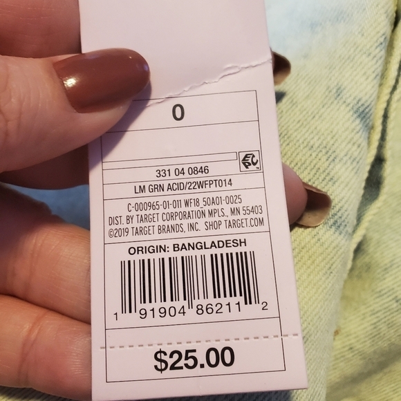 Wild Fable Super High Rise Acid Over-Dye Straight Jeans - Picture 13 of 14